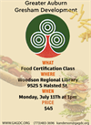 Join Food Certification Class July 11, 2022, 1-2pm!