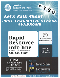 Rapid Info / Resource Call-in Line | Every Wednesday and Friday at 6PM | Call 551-241-6209