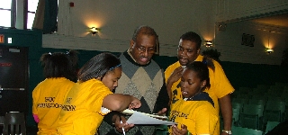 December: Hubert Newkirk the Litter Free Zone Coordinator for GADC works hand in hand with Oglesby Elementary School Student Ambassadors to encourage them to stop the trash talking on the streets of Auburn Gresham and Englewood.