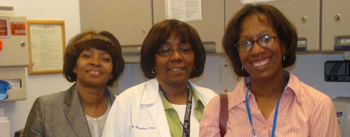 Felecia Morelon (Program Manager), Pamela Beauduy (Nurse Practitioner), Icy Cade-Bell, M.D. (Medical Director)